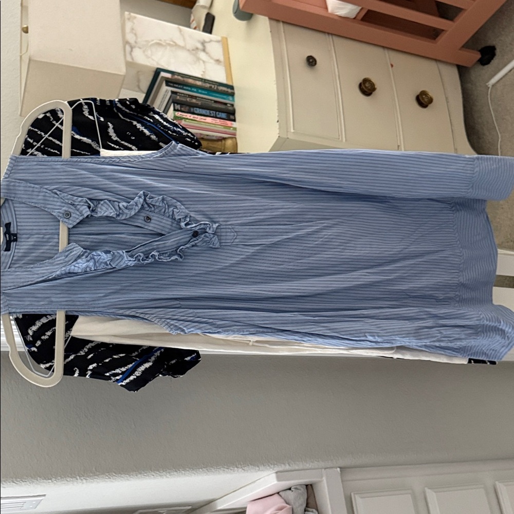 Blue Striped Sleeveless Dress gap